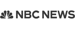 Logo of NBC News in black and white.